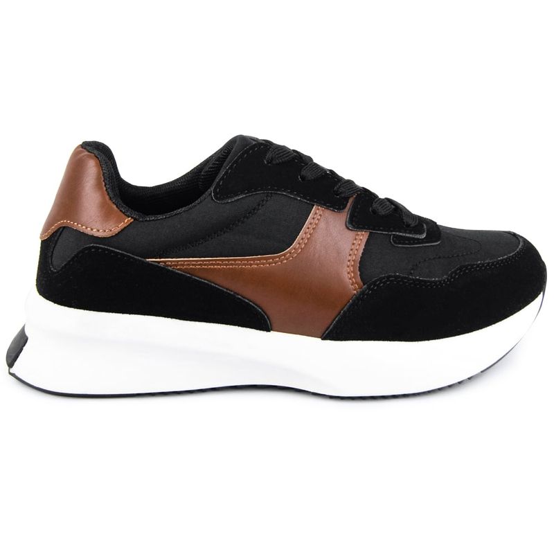 PRICE SHOES - Price Shoes Tenis Moda Mujer 622B3F86001NEGRO