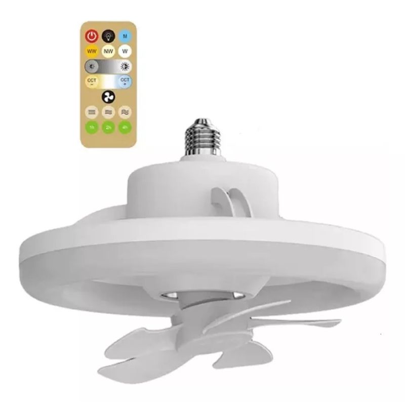 GENERICO - Ventilador Lampara Giratorio Control Remoto