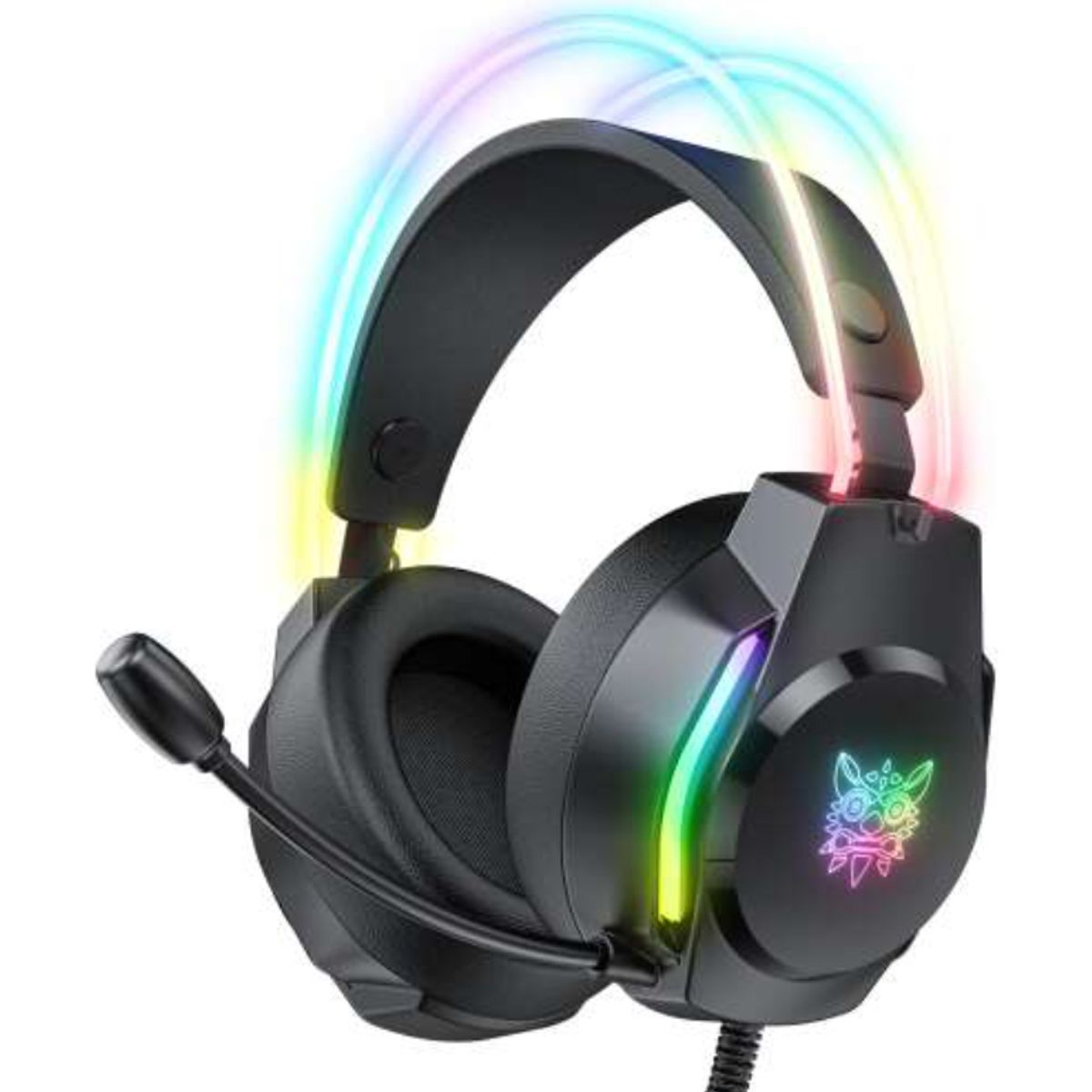 JALTECH - Diadema Gamer Rgb Jal-x26 Con Diseño Ergonómico Y Micrófono Negro