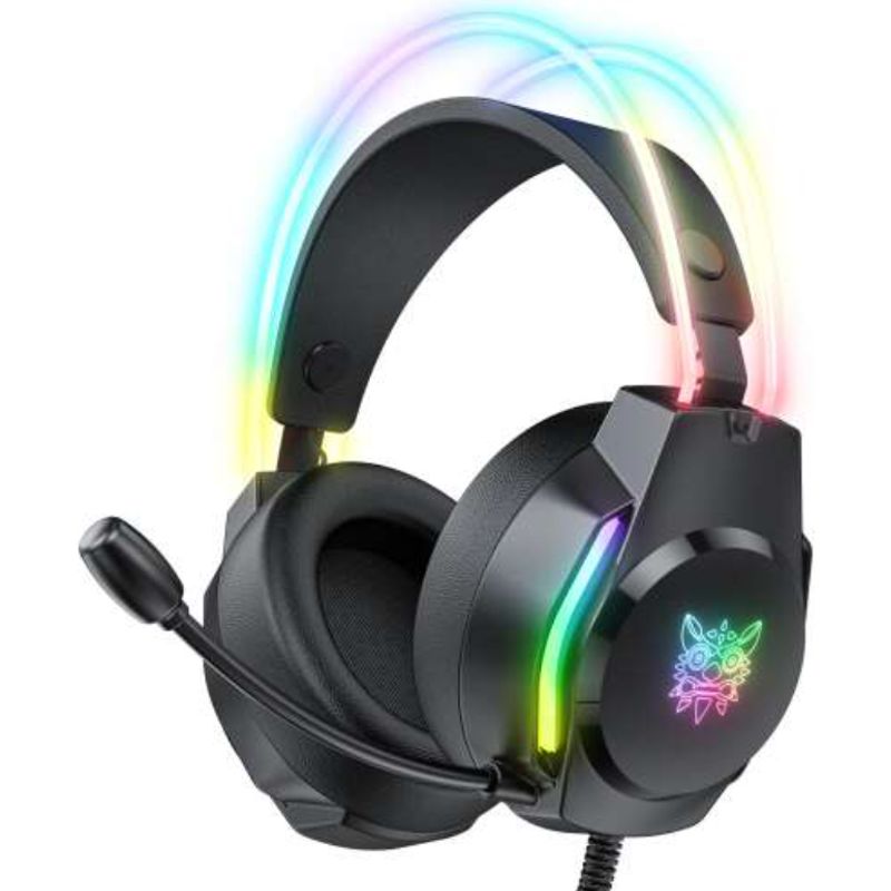 JALTECH - Diadema Gamer Rgb Jal-x26 Con Diseño Ergonómico Y Micrófono Negro