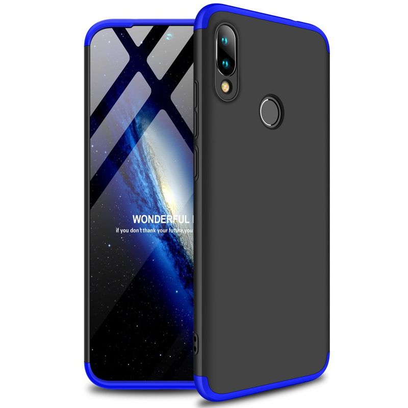 GENERICO - Funda Carcasa Estuche Protector Para Redmi note 7 Negro con Azul