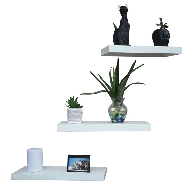WOOD PETS - REPISA PERCHERO FLOTANTES PARA DECORACION MODERNO