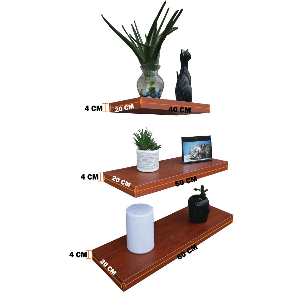 MAOS - REPISA PERCHERO FLOTANTES PARA DECORACION MODERNO