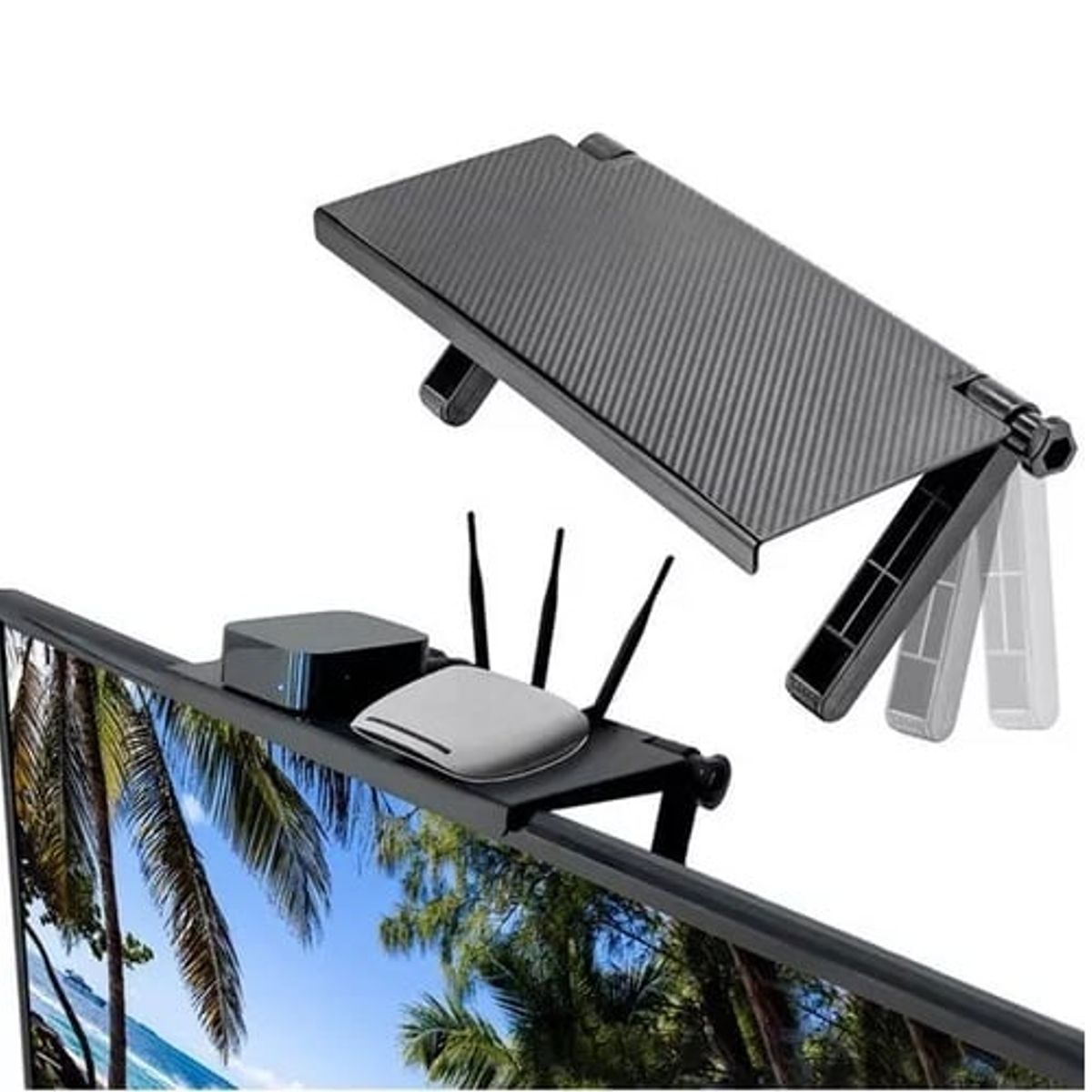 SKY - Estante Plataforma Soporte Repisa Ajustable Box Modem Tv Pc