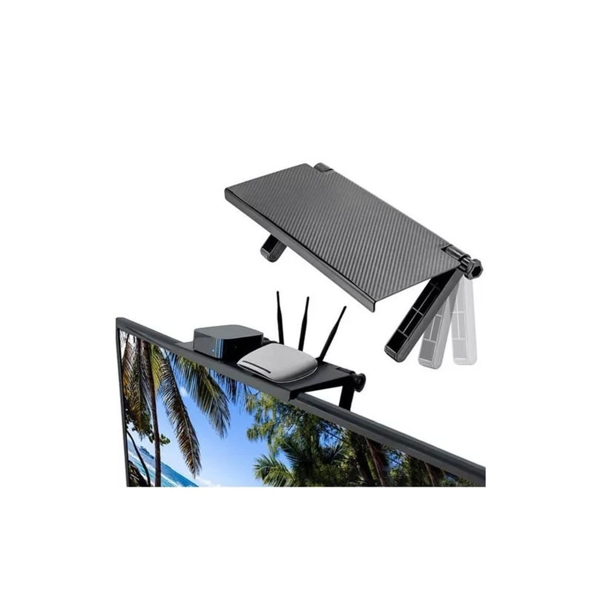 SKY - Estante Plataforma Soporte Repisa Ajustable Box Modem Tv Pc