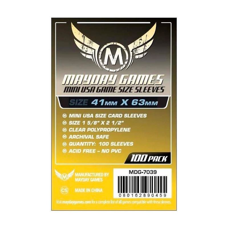 GENERICO - Protector Cartas Standard Mini USA 41X63mm Sleeves Mayday