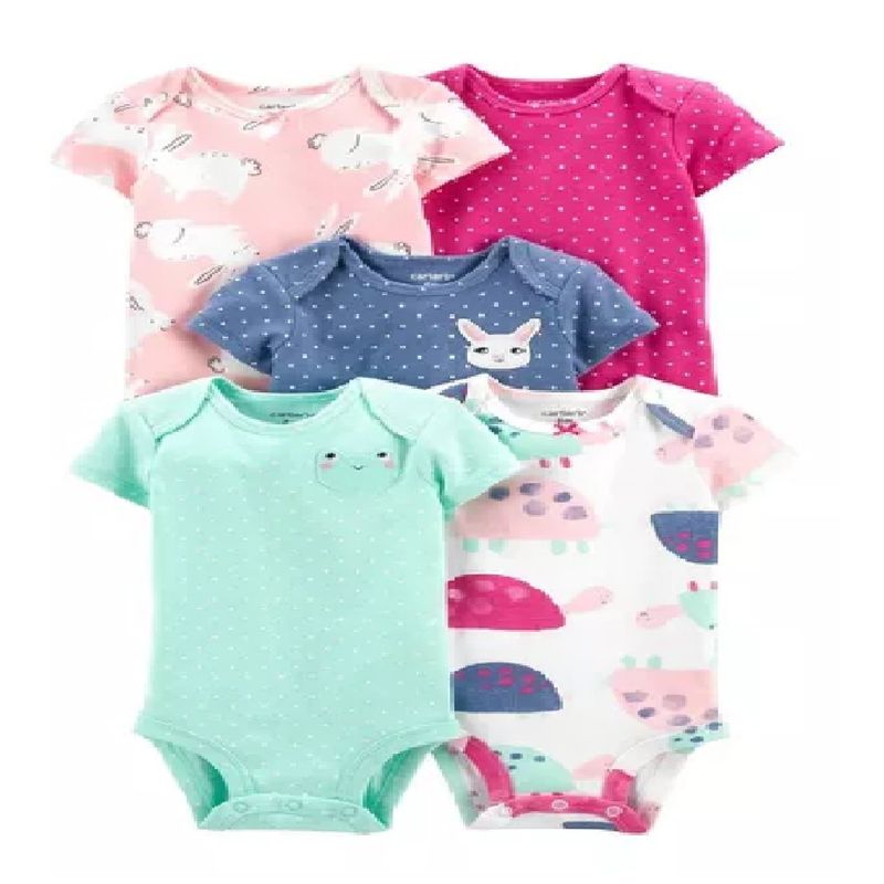 MUNDO BEBE - Bodies body Mamelucos para bebe niña x5 unid bebé_.