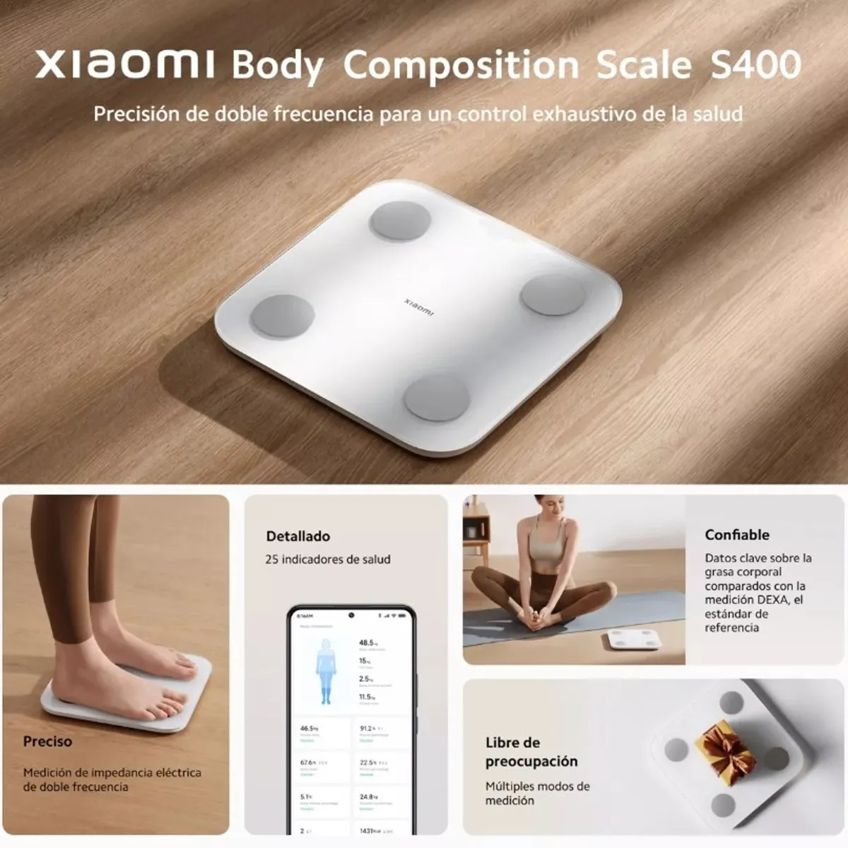 XIAOMI - Xiaomi Body Composition Scale S400 Báscula Smart Digital Bt