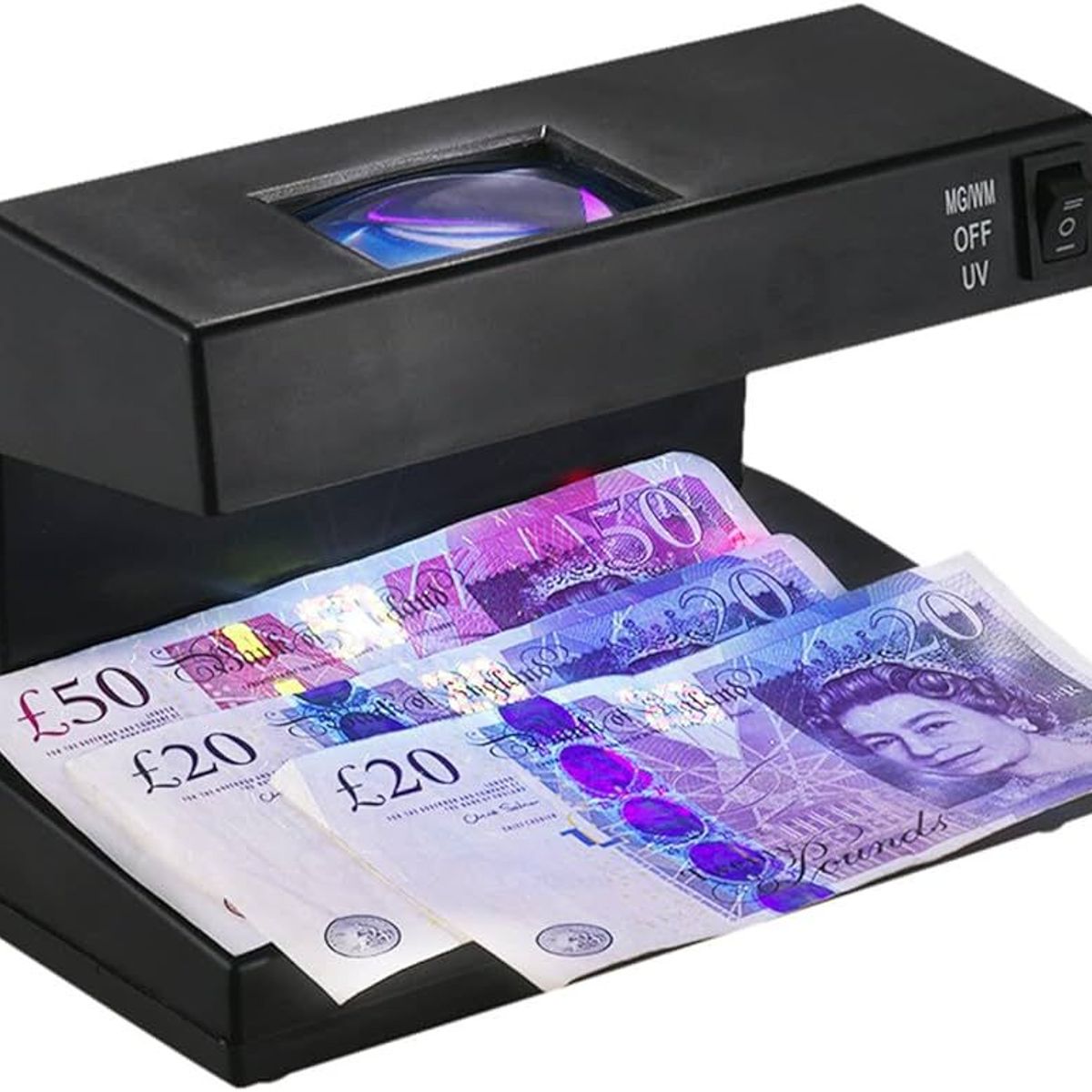 GENERICO - maquina detector Probador Detector Billetes Falsos Luz Uv Y Lupa