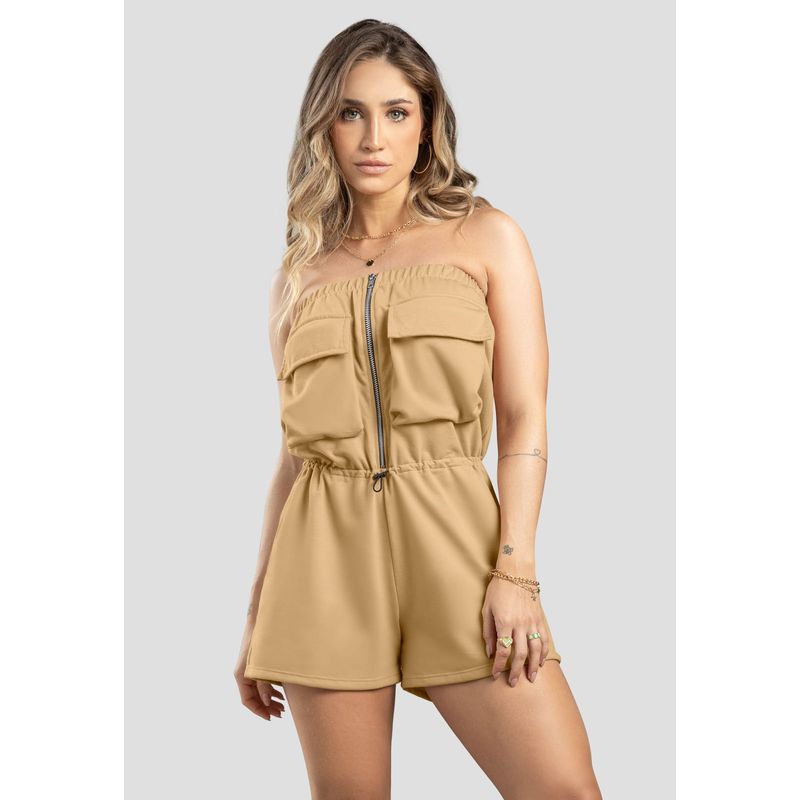 ATYPICAL - Enterizo Corto Mujer Beige Atypical 104227