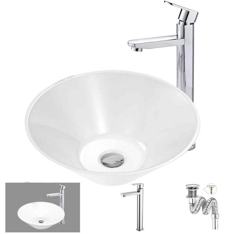 GENERICO - Kit Lavamanos Stagno Grifería Agua Fría Quadratto-desagüe