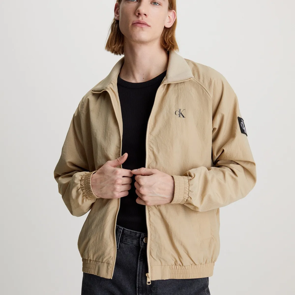 CALVIN KLEIN - Chaqueta Beige De Nailon Estructurado Para Hombre Calvin Klein