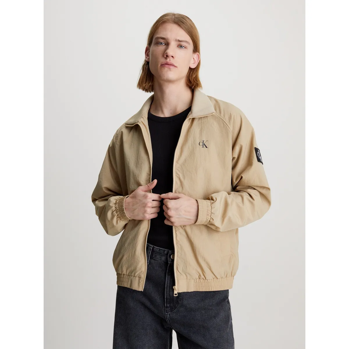 CALVIN KLEIN - Chaqueta Beige De Nailon Estructurado Para Hombre Calvin Klein