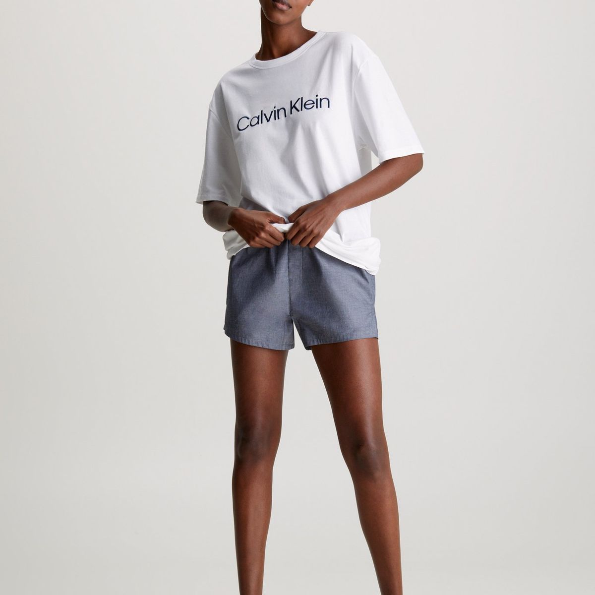 CALVIN KLEIN - Camiseta blanca de pijama - Pure Cotton Calvin Klein