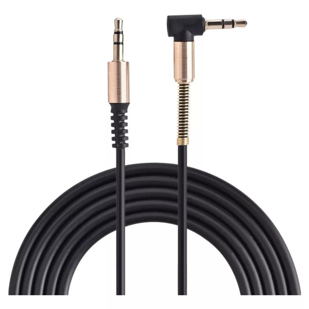 UNITEC - Cable De Audio Estereo Auxiliar 3.5mm Punta Dorada - 1.5 Mts