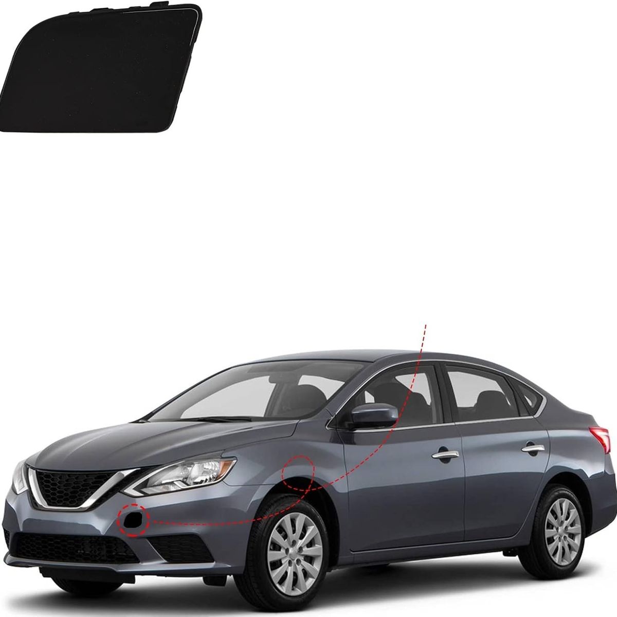 GENERICO - accesorios nissan sentra tapa bomper delantero lh