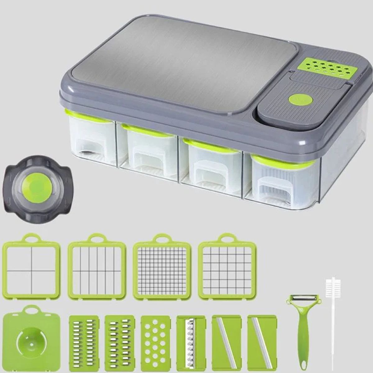 GENERICO - Cortador Picador Rayador De Verduras  Multifuncional 26 Pzs