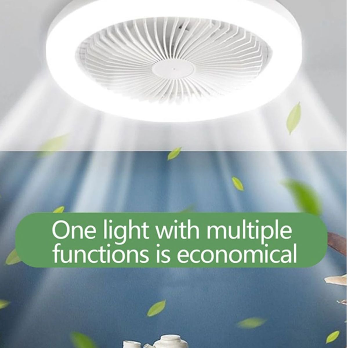 GENERICO - Ventilador De Techo Lampara Led Con Modo De Luz Ajustable
