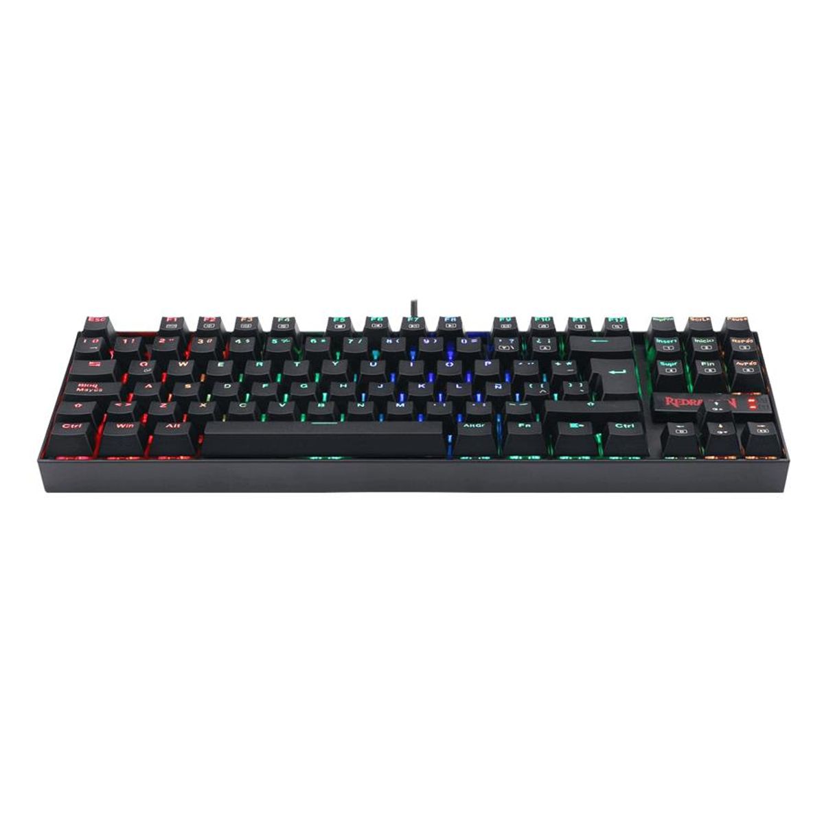 REDRAGON - Teclado Gamer Mecánico Redragon K552 Kumara Iluminación RGB Switch Red