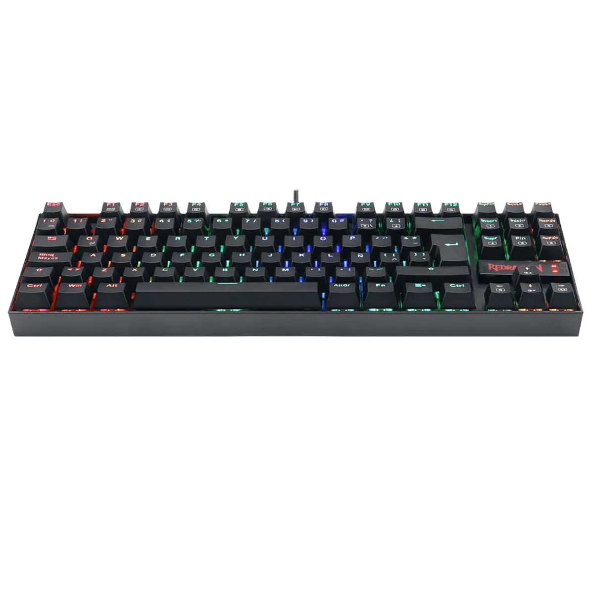REDRAGON - Teclado Gamer Redragon Kumara K552 Negro Alámbrico RAINBOW Switch Rojo