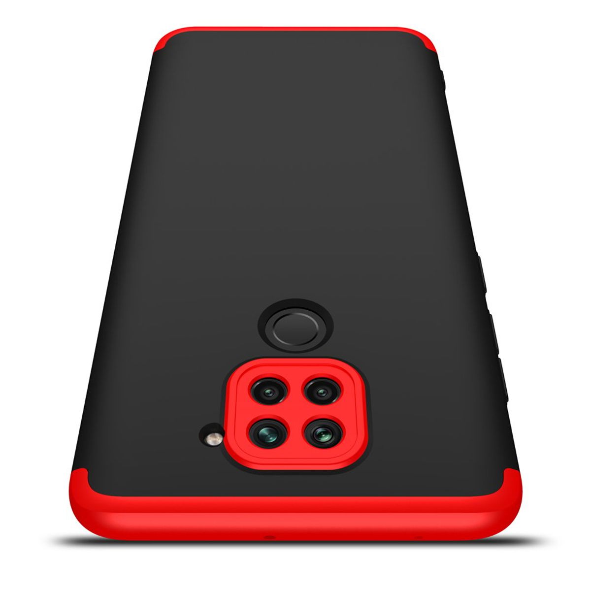 GENERICO - Funda Carcasa Estuche Protector Para Redmi note 9 Negro con Rojo