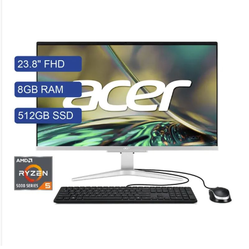 ACER - Todo En Uno Acer Amd Ryzen 5 5500u, 8gb Ram, 512ssd