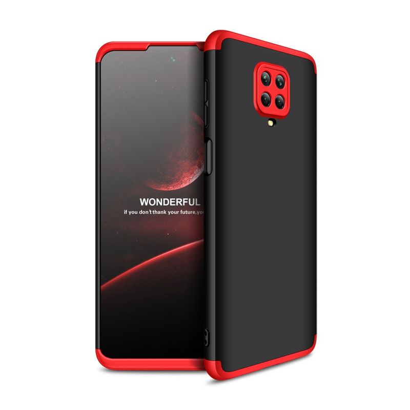 GENERICO - Funda Carcasa Estuche Protector Para Redmi note 9s Negro con Rojo