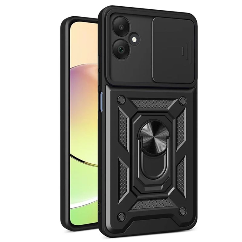 GENERICO - Funda Estuche Case Protector Slider Compatible Con Samsung A06 Negro