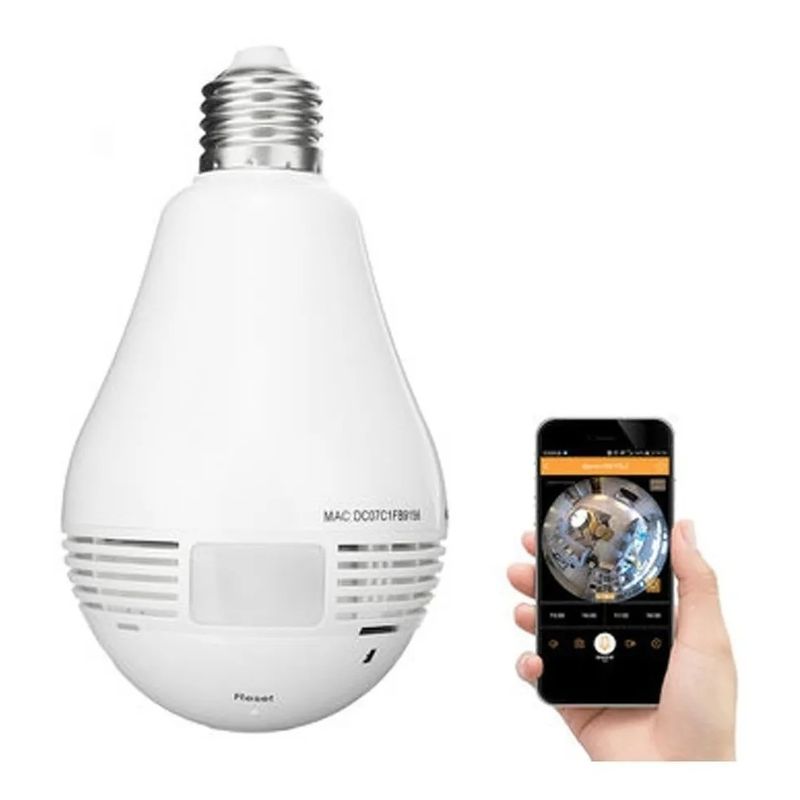 GENERICO - Cámara Bombillo Discreta Wifi Hd Seguridad Visión 360 Grados