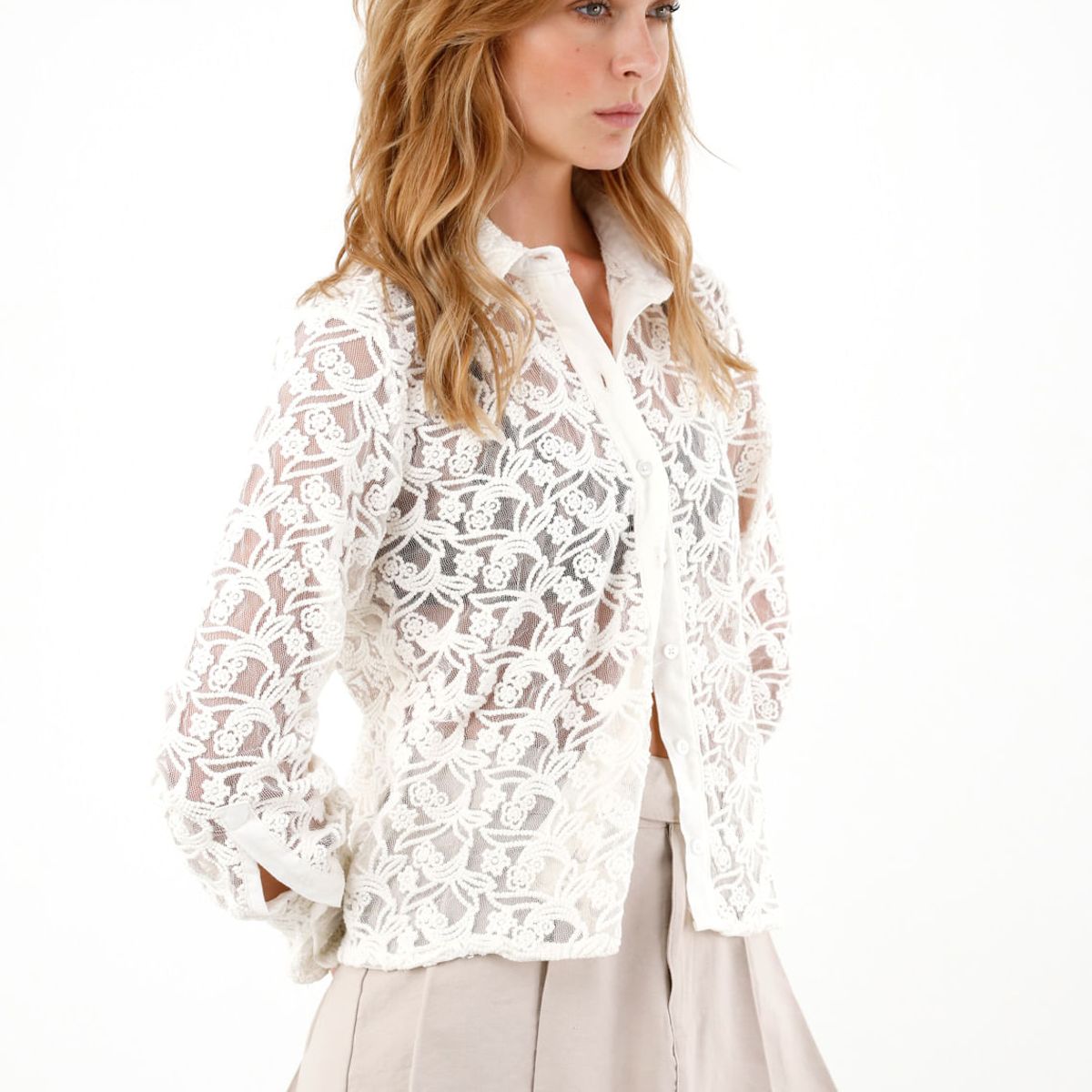 TENNIS - Camisa crudo tejida para mujer