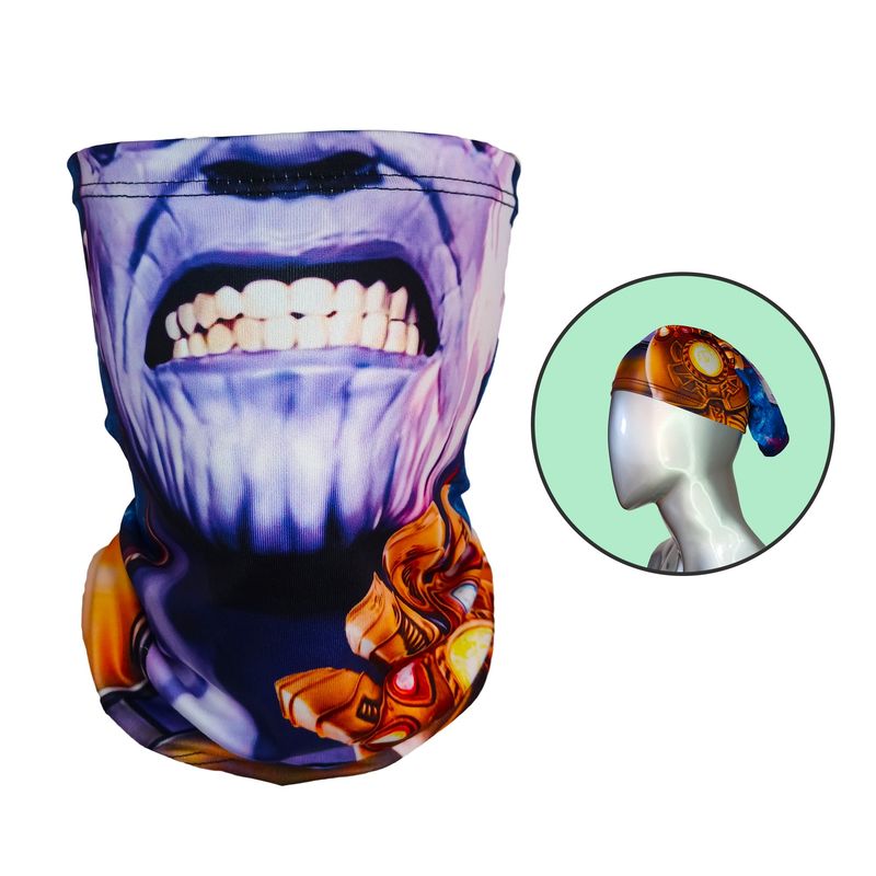 FITNESS - Cuello Deportivo Medio Bandana De Thanos Balaclava Ciclismo En Licra