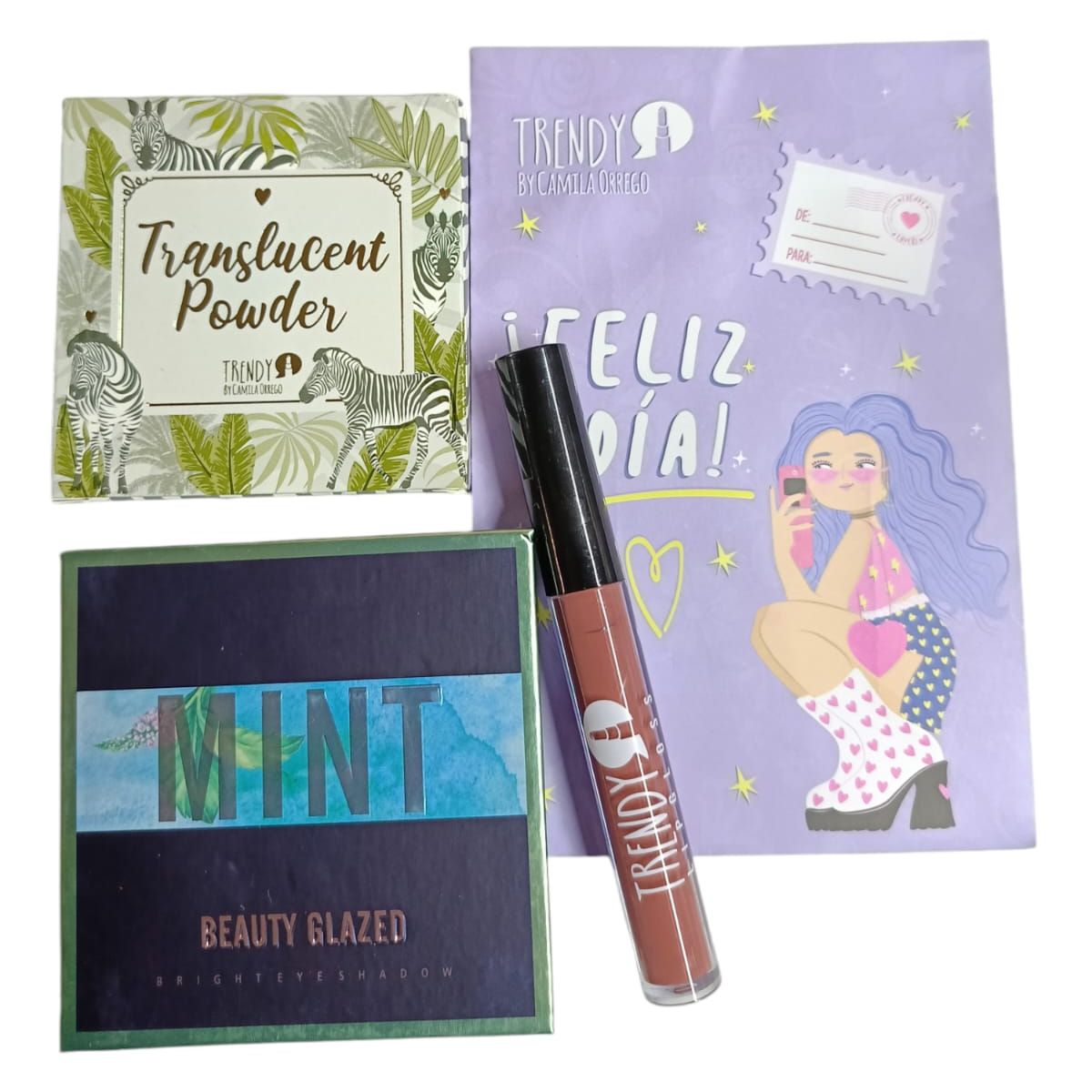 TRENDY - Kit de Maquillaje Trendy By Camila Ortega con Paleta Uranus+Bolsa regalo