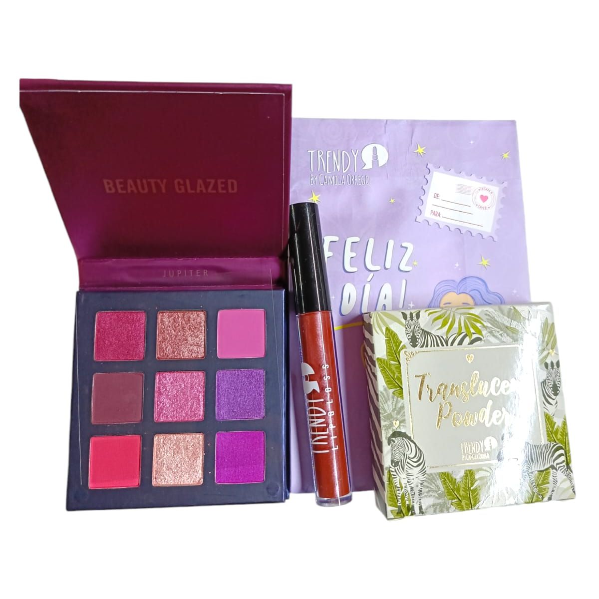 TRENDY - Kit de Maquillaje Trendy By Camila Ortega con Paleta Uranus+Bolsa regalo