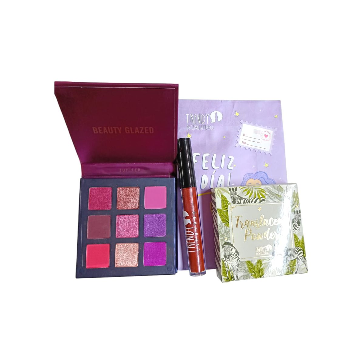 TRENDY - Kit de Maquillaje Trendy By Camila Ortega con Paleta Uranus+Bolsa regalo