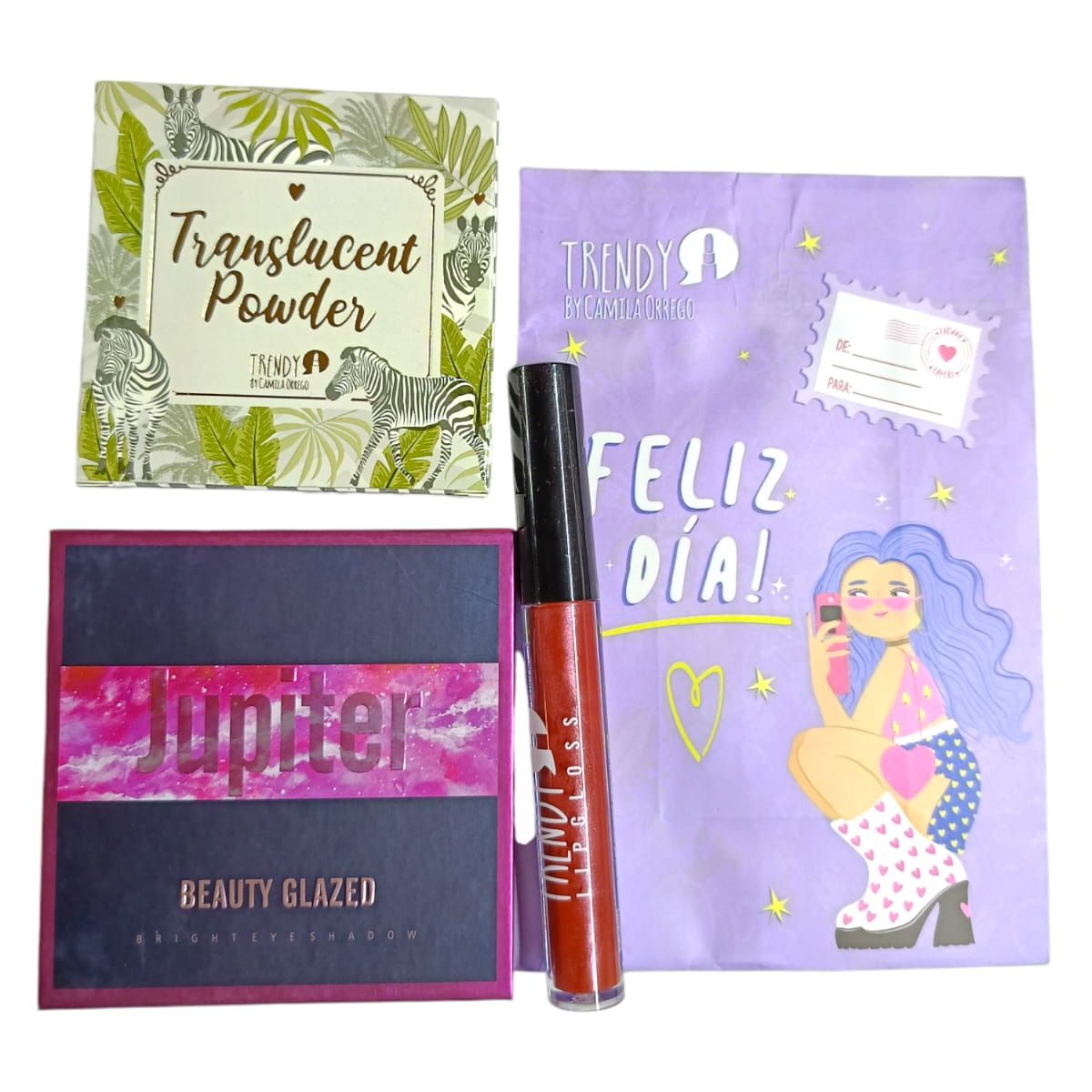 TRENDY - Kit de Maquillaje Trendy By Camila Ortega con Paleta Uranus+Bolsa regalo