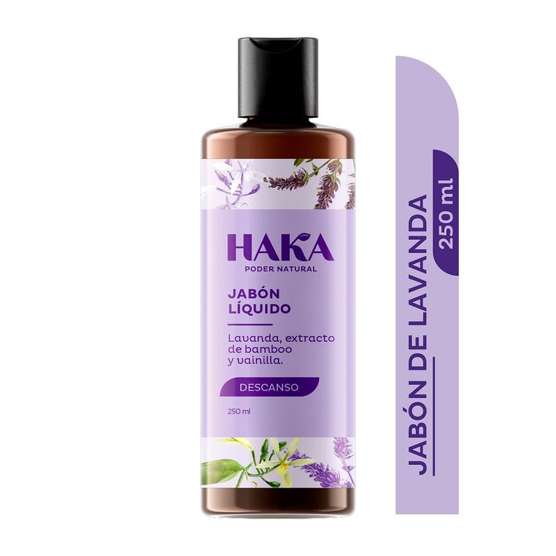 GENERICO - Jabon Liquido Haka Lavanda, Extracto Bamboo Vainilla X 250ml