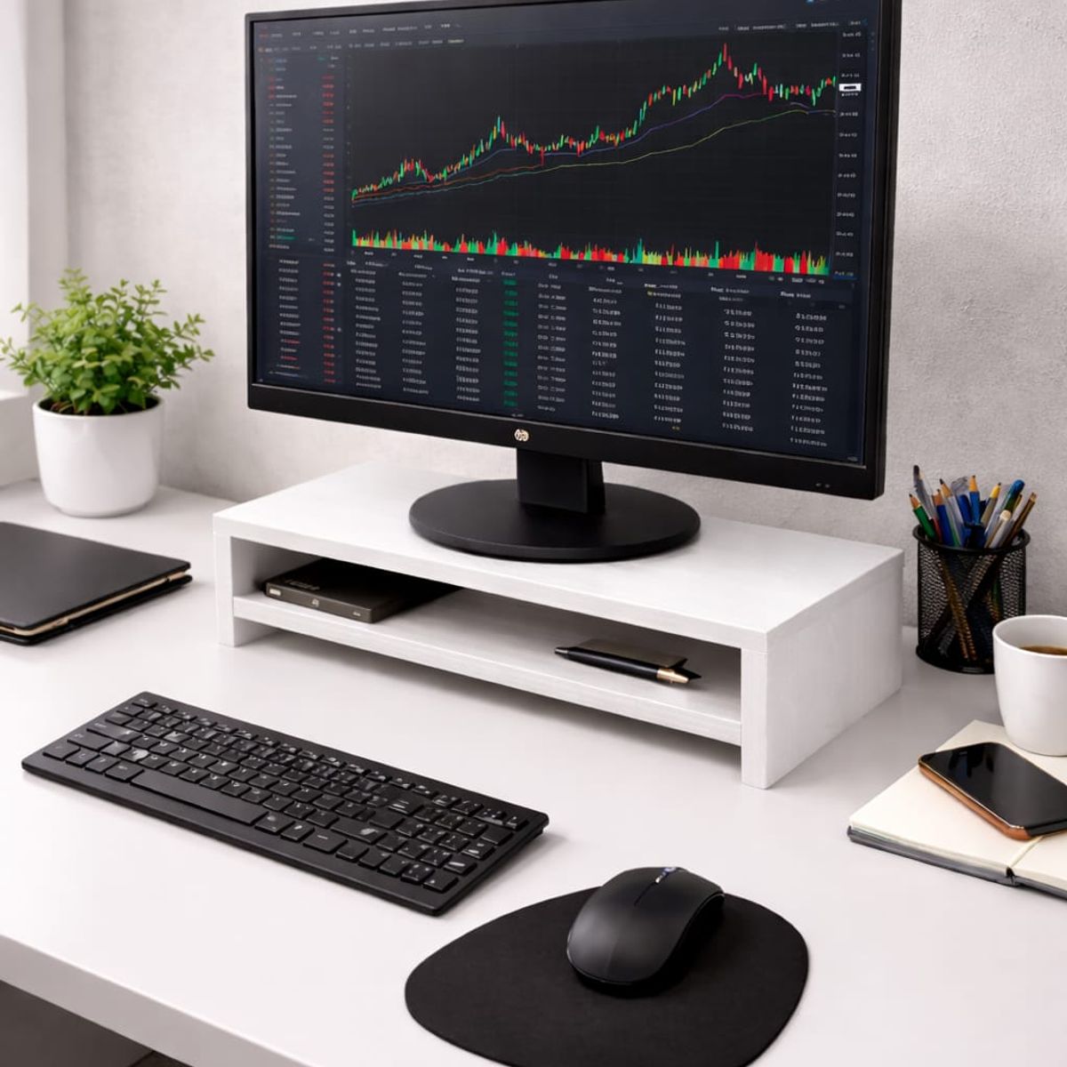 GENERICO - Base Elevador Para Monitor Color Blanco