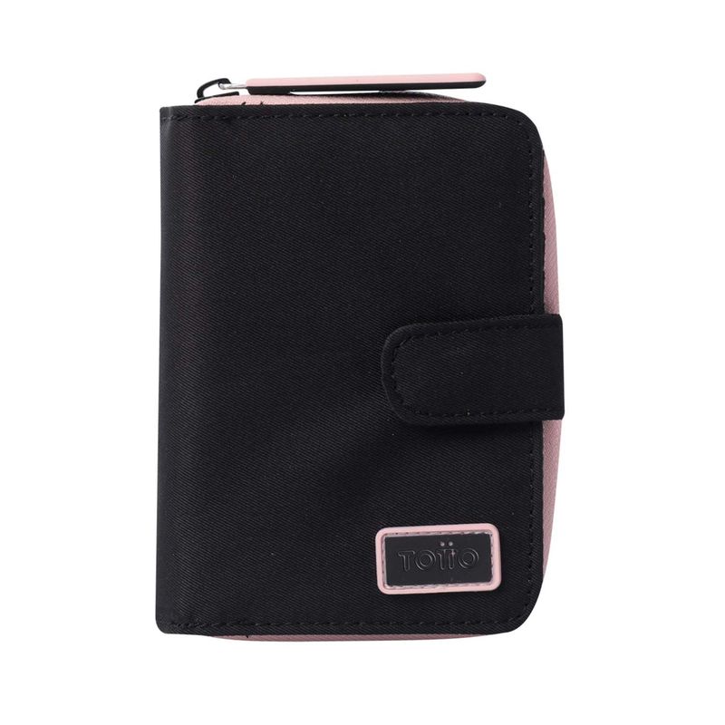 TOTTO - Billetera Mycro Twil Negra Mediana