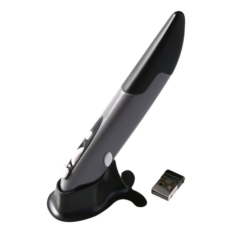 GENERICO - Pen Mouse Inalámbrico Usb Tipo Lapiz Vertical 24g Soporte