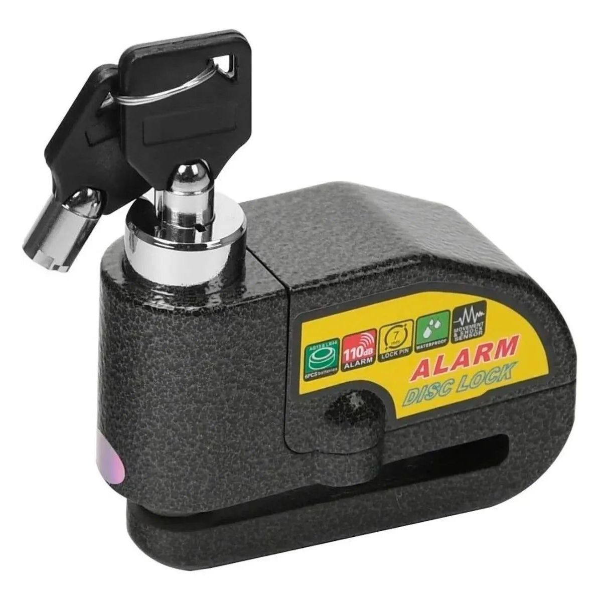 GENERICO - Candado Freno De Disco Con Alarma Para Moto O Bicicleta