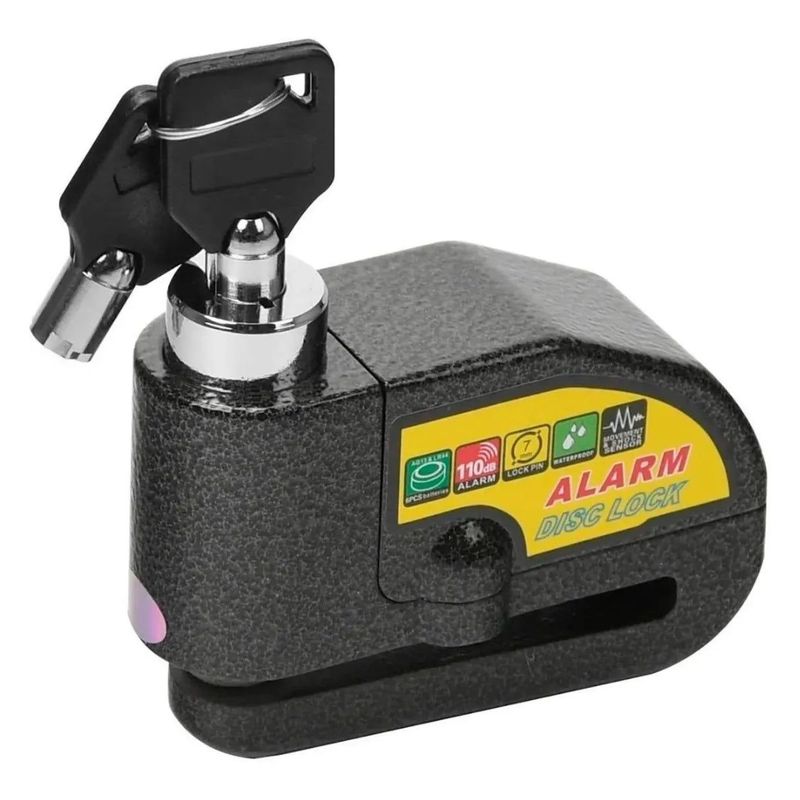 GENERICO - Candado Freno De Disco Con Alarma Para Moto O Bicicleta