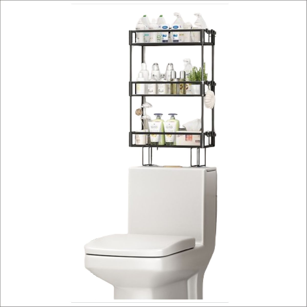 NO NO - Organizador De Almacenamiento De Baño 3 Niveles Metálico