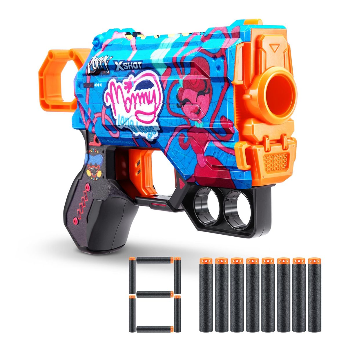 X SHOT - Lanzador De Dardos Xshot Menace Poppy - Gametime 8 Dardos