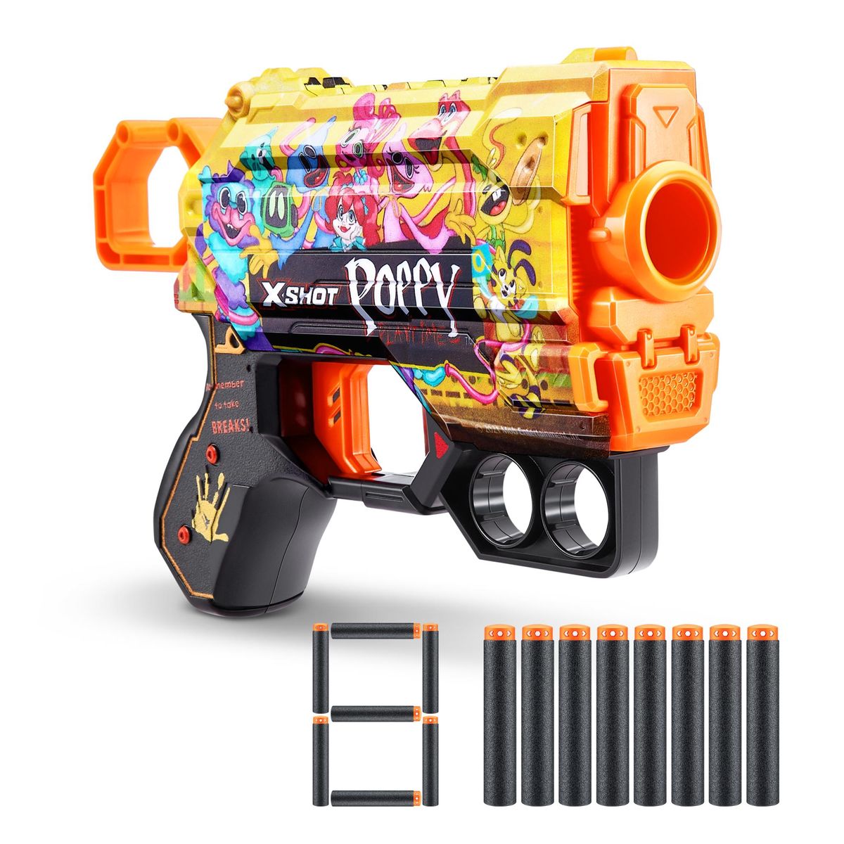 X SHOT - Lanzador De Dardos Xshot Menace Poppy - Playtime Co 8 Dardos