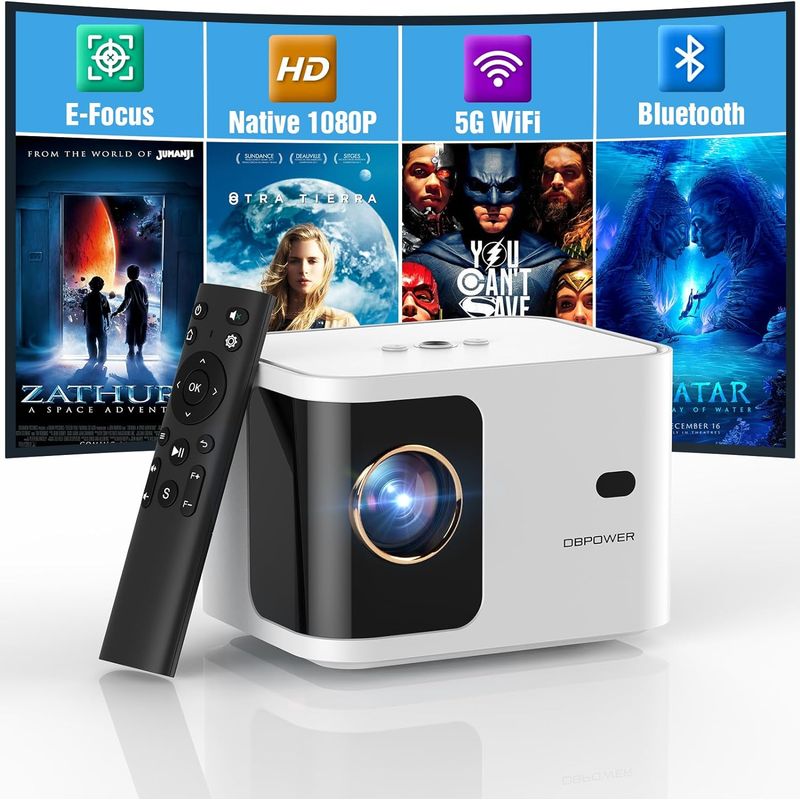 GENERICO - Proyector Mini Bluetooth 4K 300 ANSI HD DBPOWER Proyector Portátil