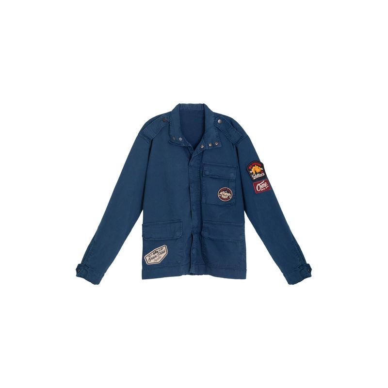 TENNIS - Chaqueta azul con bordados para hombre