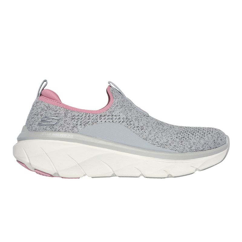 SKECHERS - Tenis Mujer Skechers Dlux Walker - Gris-Rosado