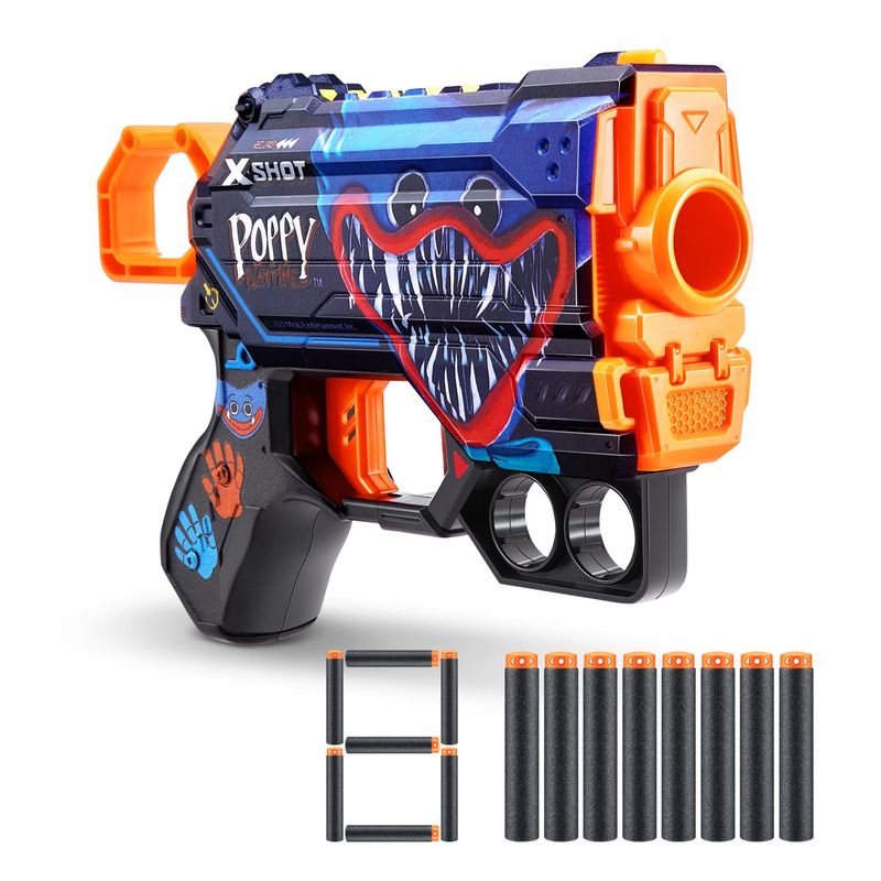 X SHOT - Lanzador De Dardos Xshot Menace Poppy - Jumpscare 8 Dardos