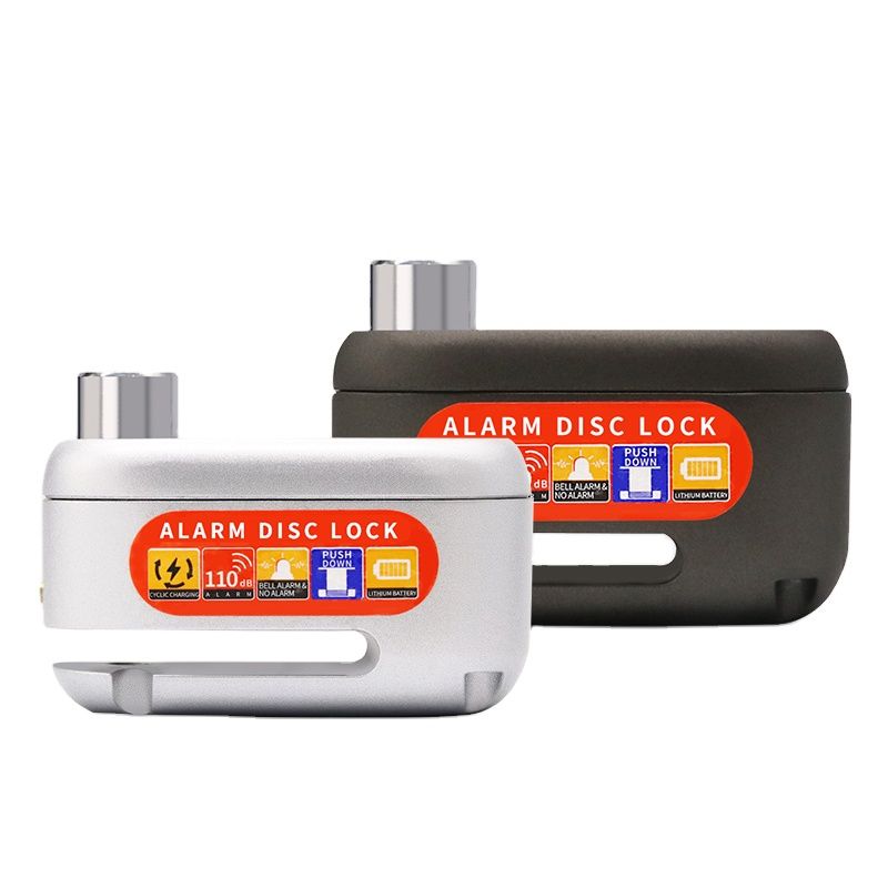 TOURTLE - CANDADO PARA DISCO DE MOTO TOURTLE CON ALARMA PLATA
