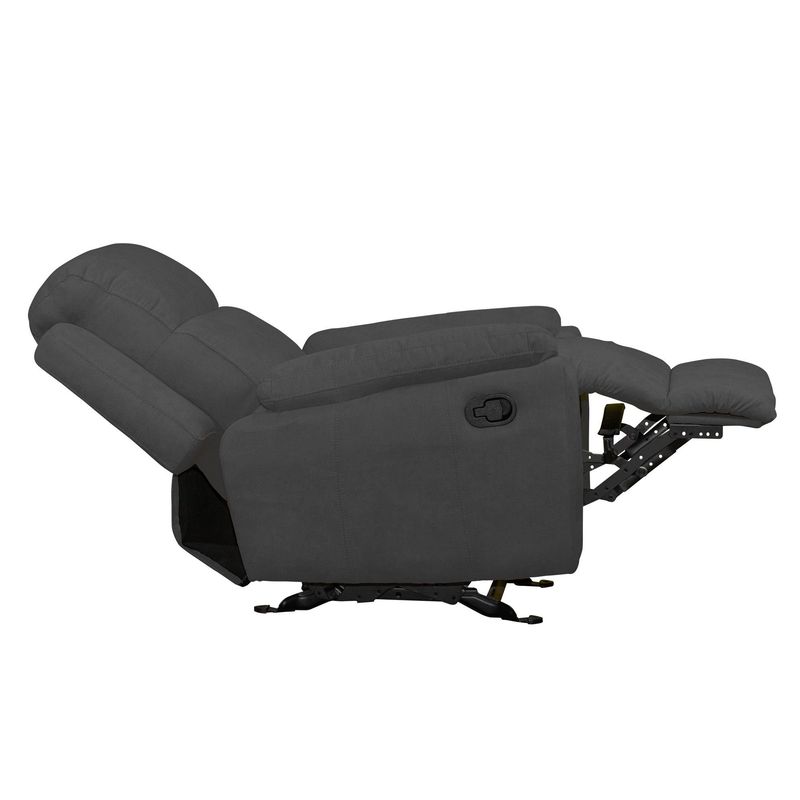 ELITE LIVING - SILLA RECLINABLE MARSELLA 1P MECEDORA MICROFIBRA GRIS PLOMO
